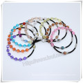 Catholic Colourful Plastic Beads Saint Rosary Bracelet (IO-CB164)